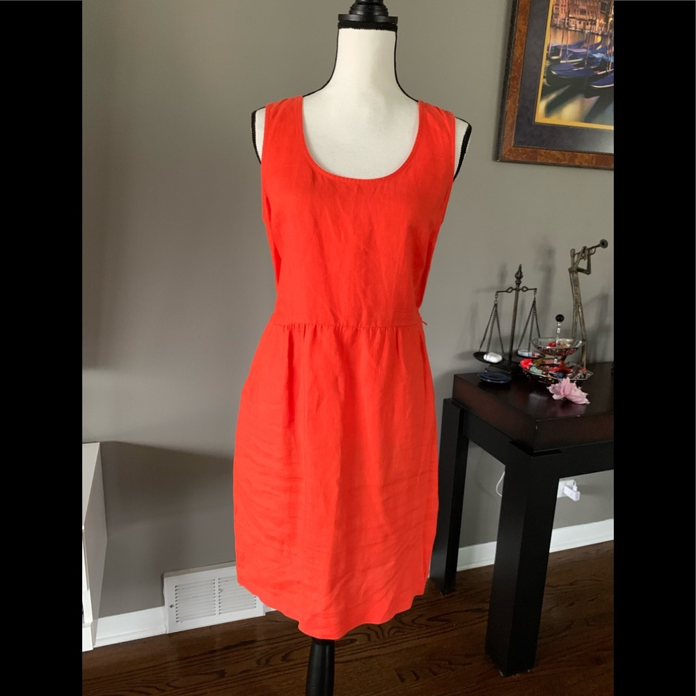 Loft 100% linen dress size 8